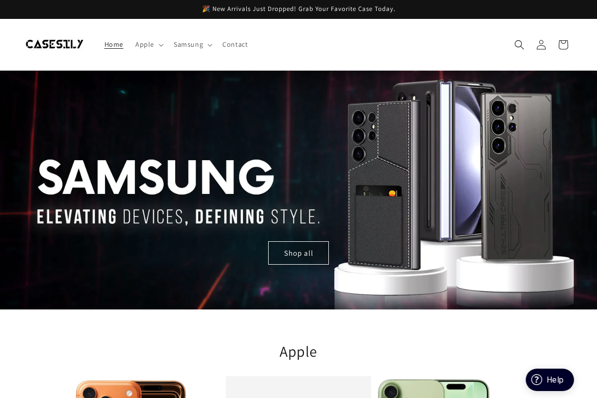 CASESILY homepage screenshot