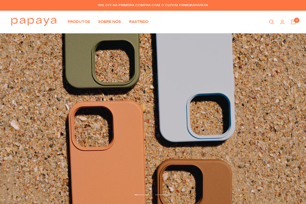 Cases Papaya homepage screenshot