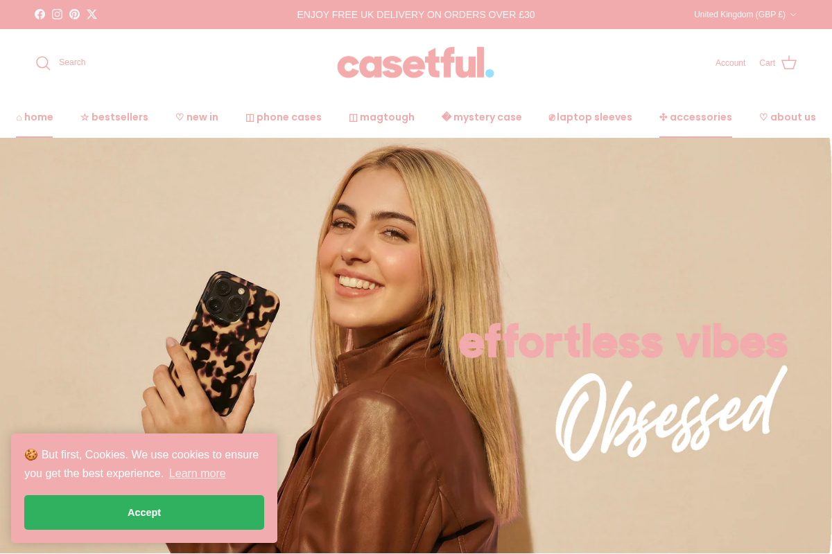 Casetful homepage screenshot