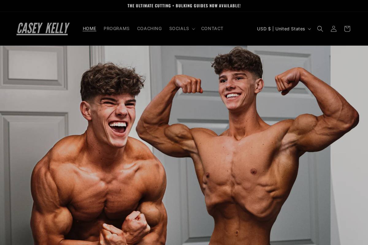 caseykellyfit.com homepage screenshot