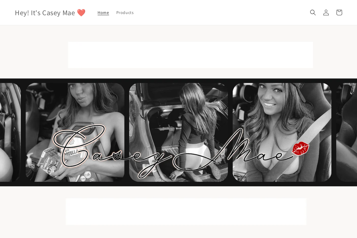 Hey! It's Casey Mae ❤️ homepage screenshot