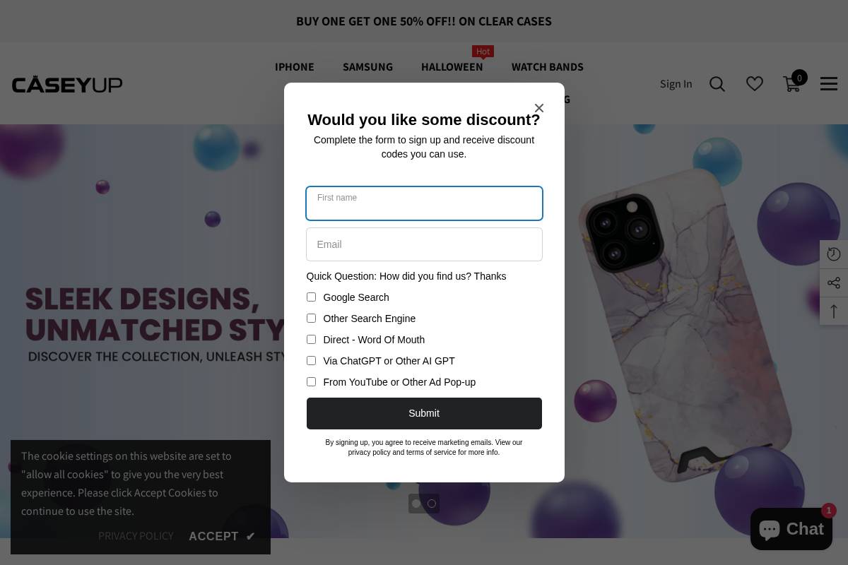 caseyup.com homepage screenshot