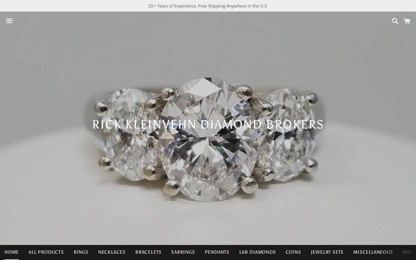 cashfordiamonds.com homepage screenshot
