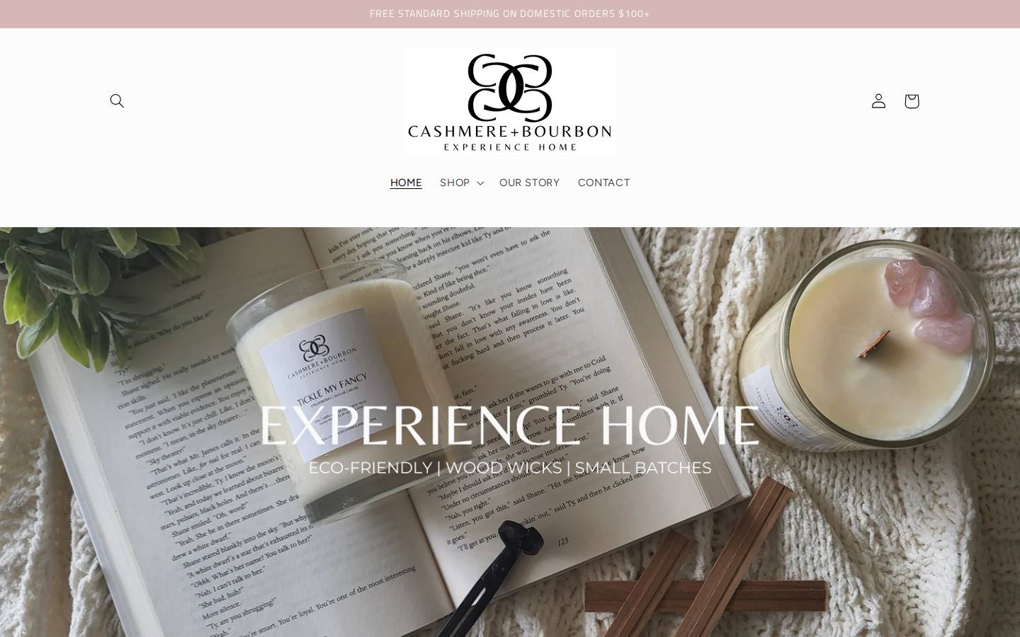 cashmereandbourbon.com homepage screenshot