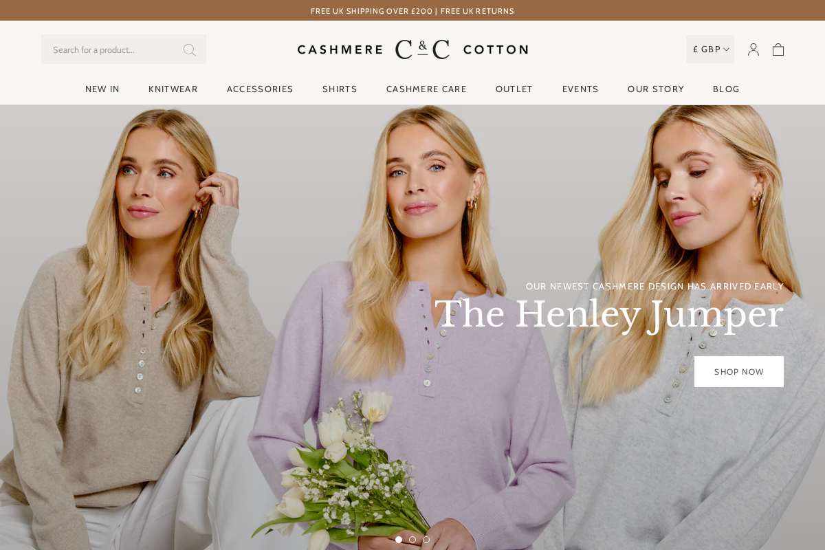 Cashmereandcotton homepage screenshot