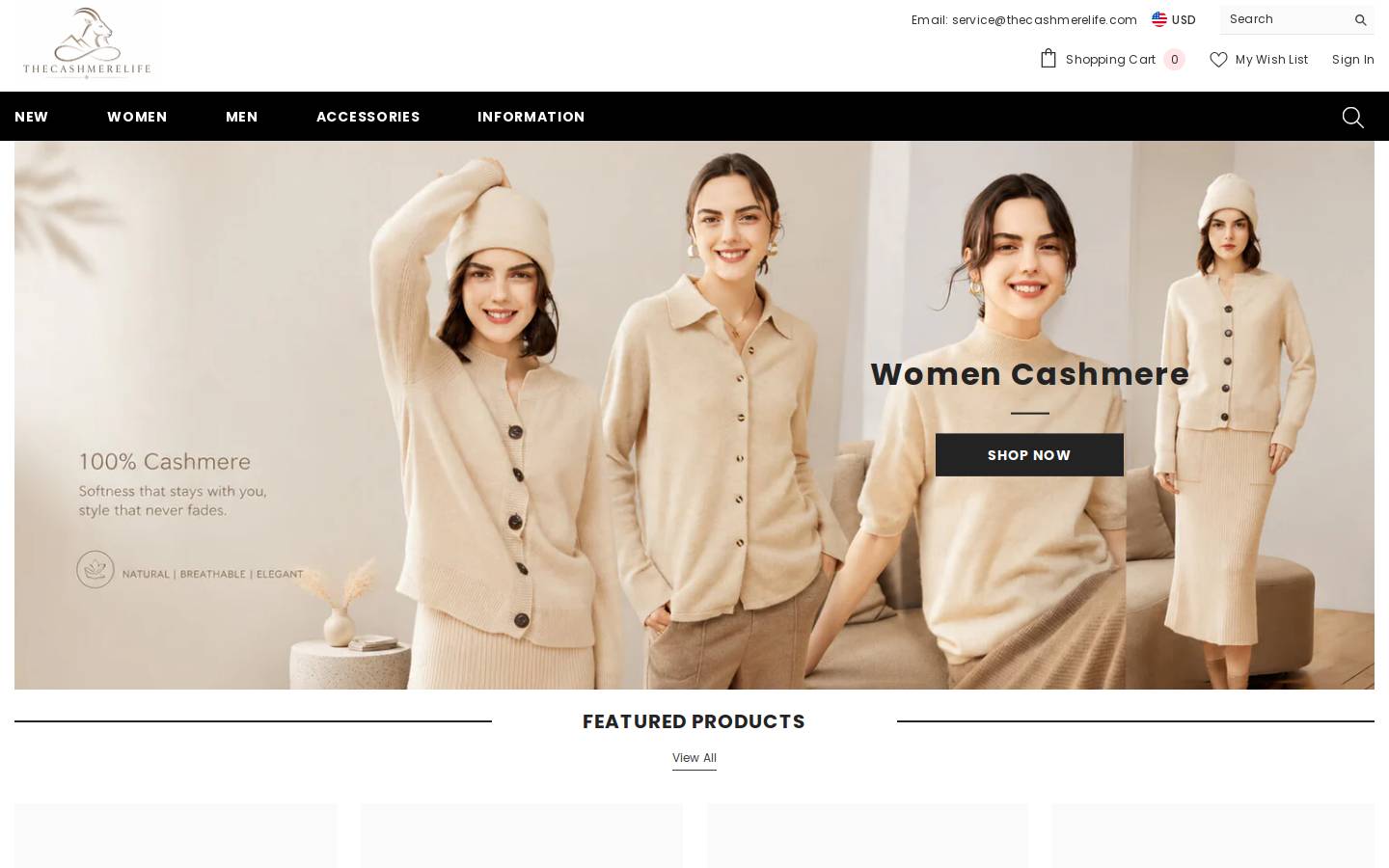 cashmerein.com homepage screenshot