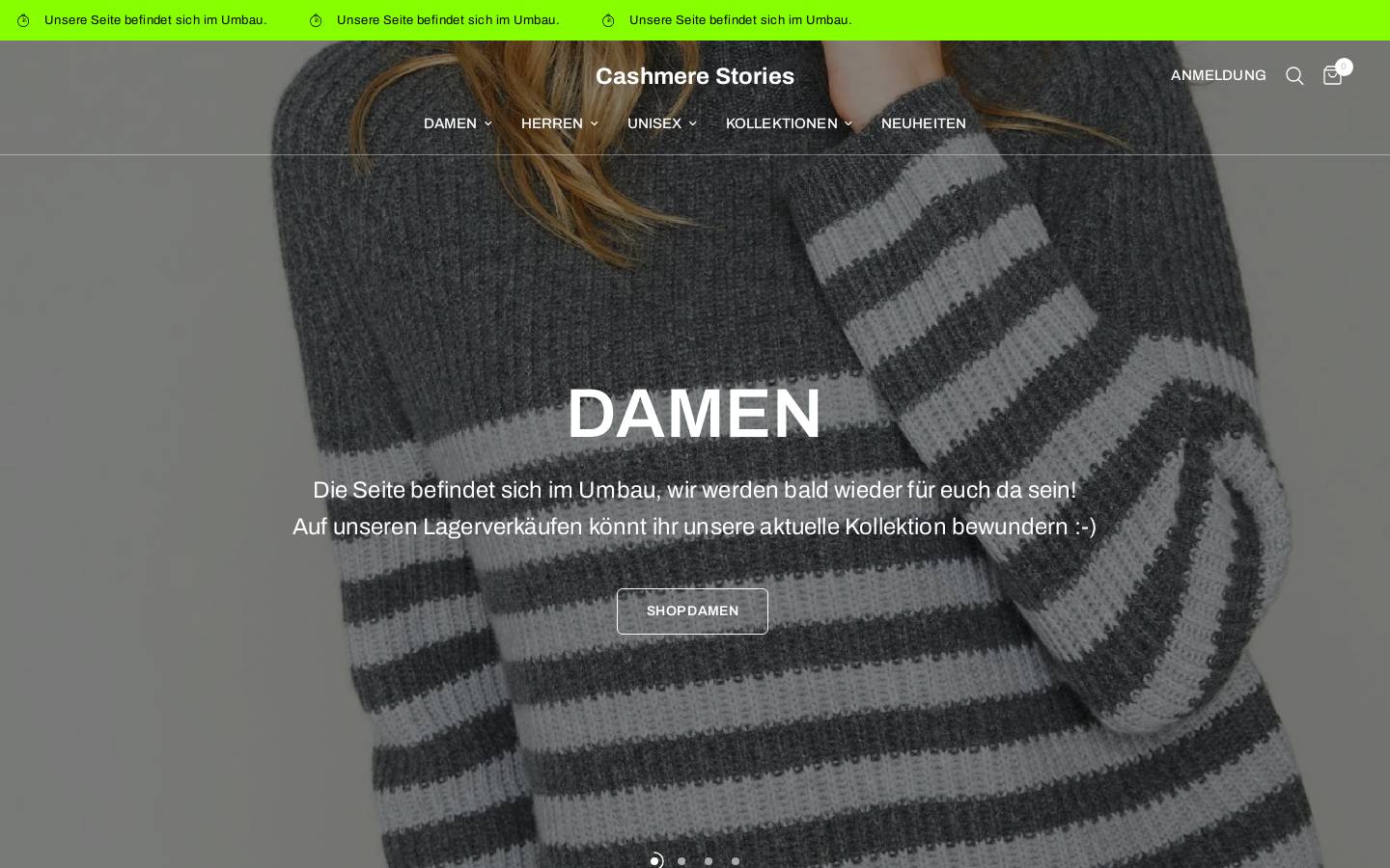 Cashmerestories homepage screenshot