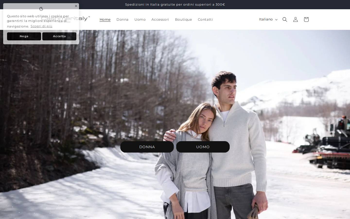 Cashmeritaly  homepage screenshot