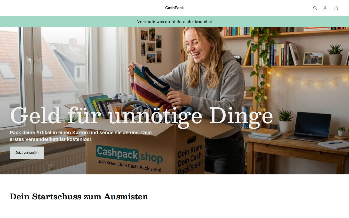 cashpack.shop homepage screenshot