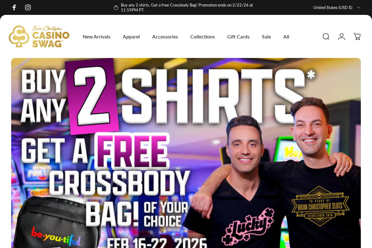 Brian Christopher's Casino Swag homepage screenshot
