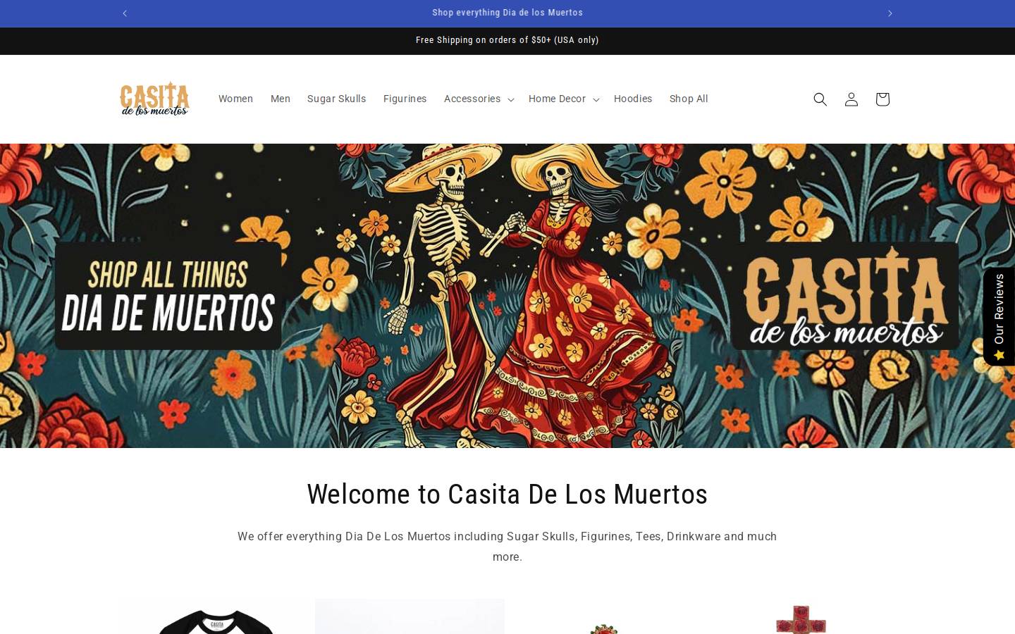 casitadelosmuertos.com homepage screenshot