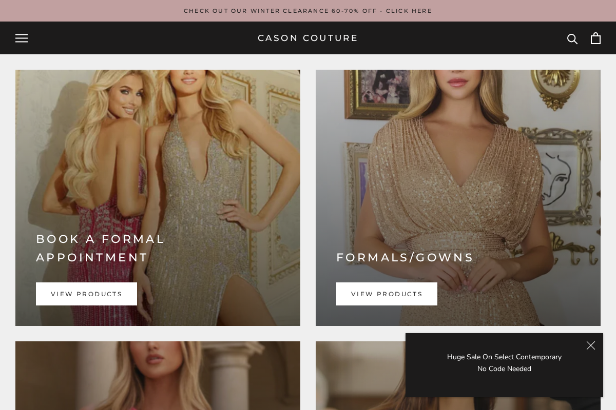 Cason Couture homepage screenshot