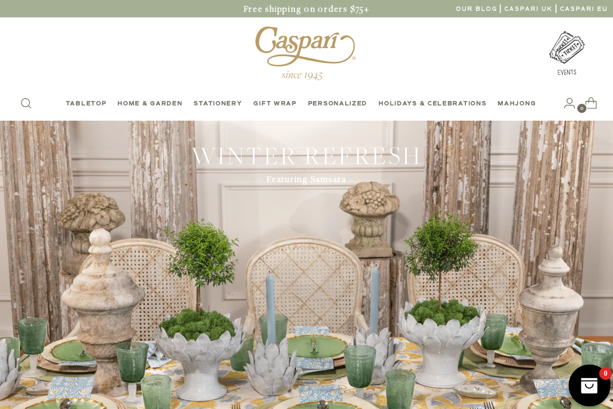 Casparionline homepage screenshot