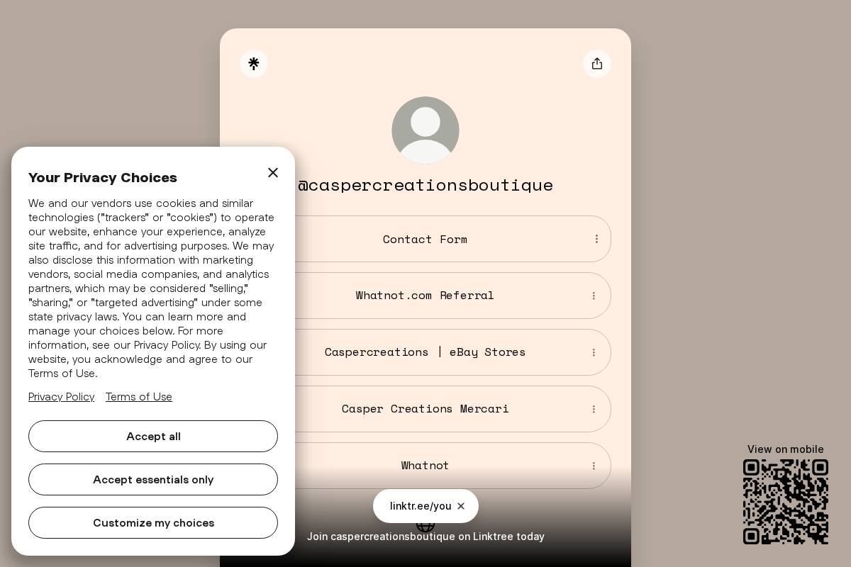 caspercreations.co homepage screenshot