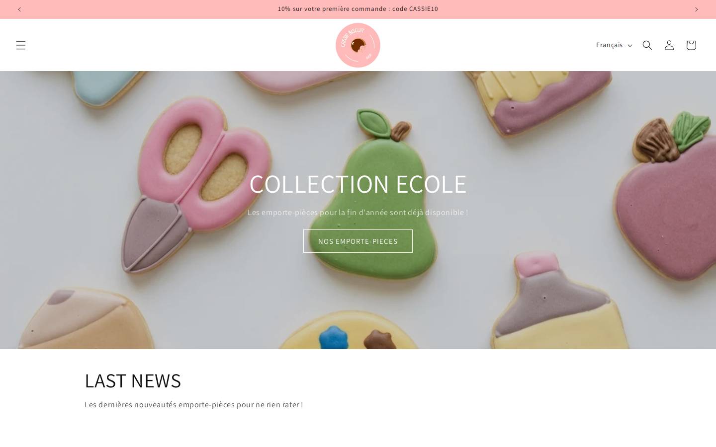 cassieshop.com homepage screenshot