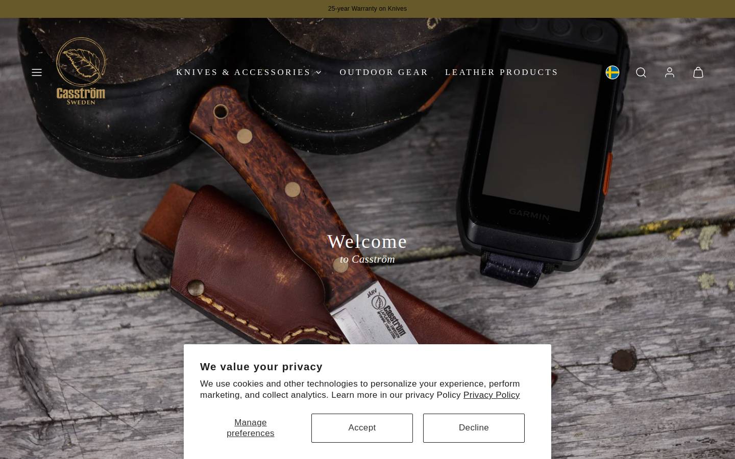 Casstrom homepage screenshot