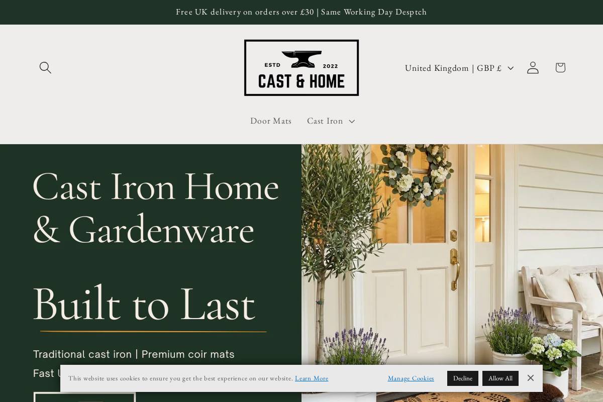 castandhome.com homepage screenshot