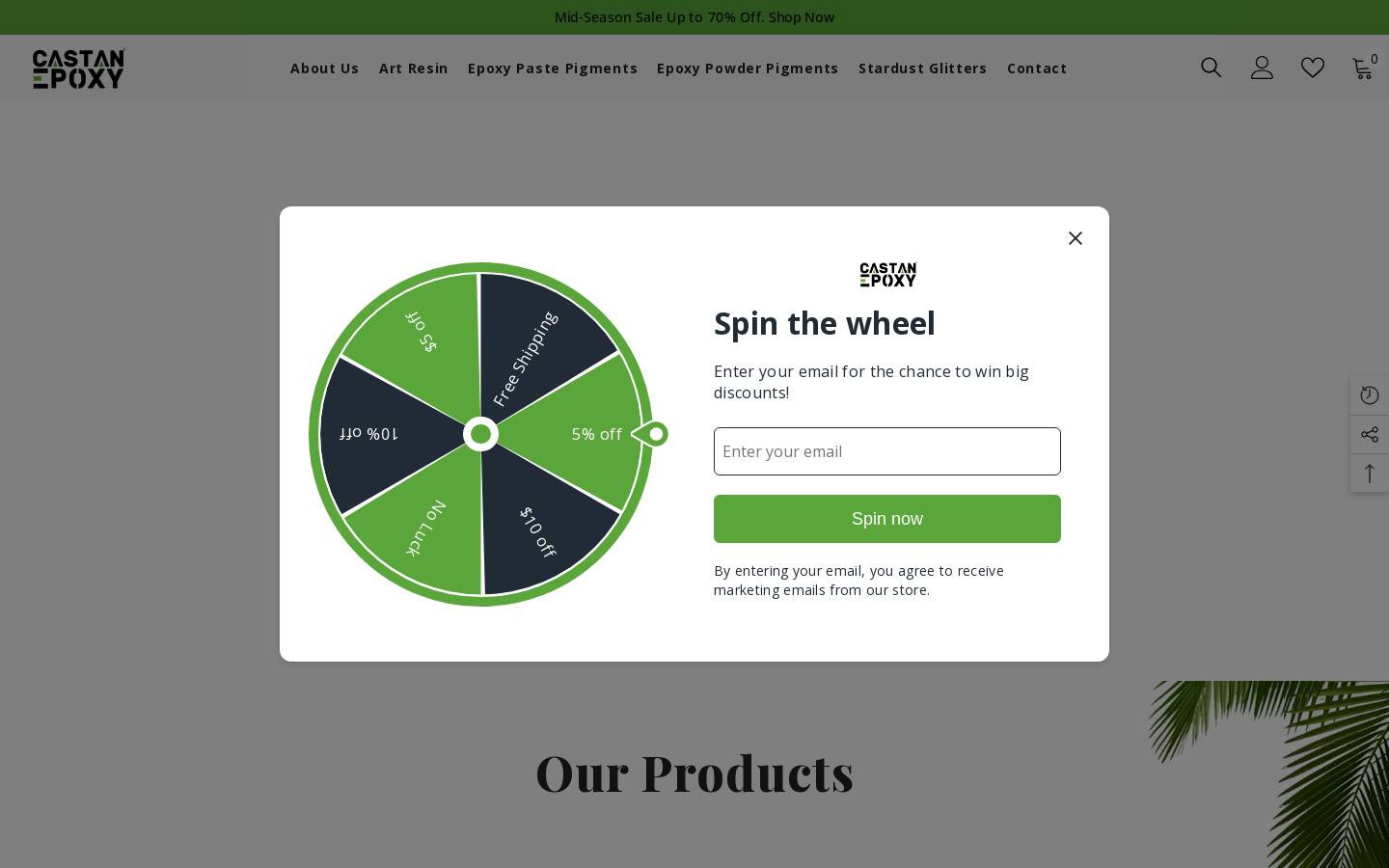 castanepoxy.com homepage screenshot