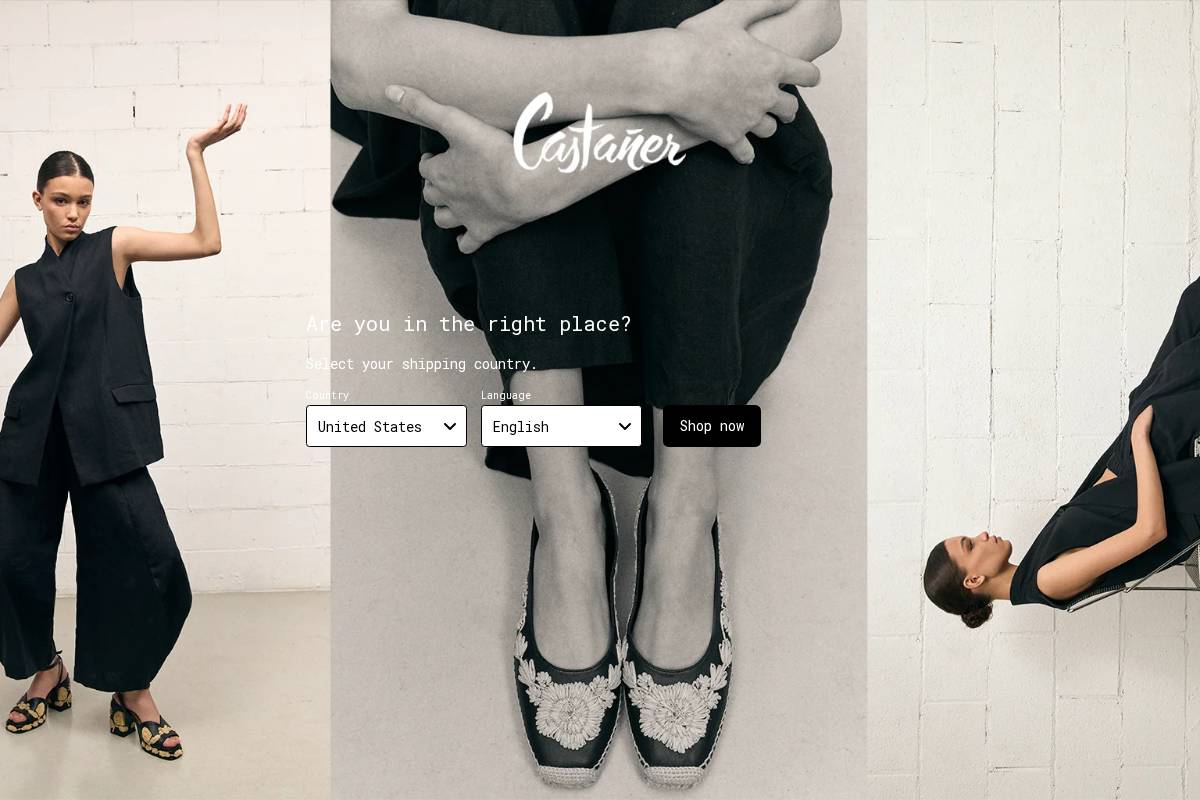 Castañer homepage screenshot