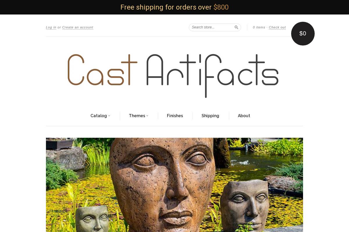 Cast Artifacts - Uniquely Terrific Garden Art homepage screenshot