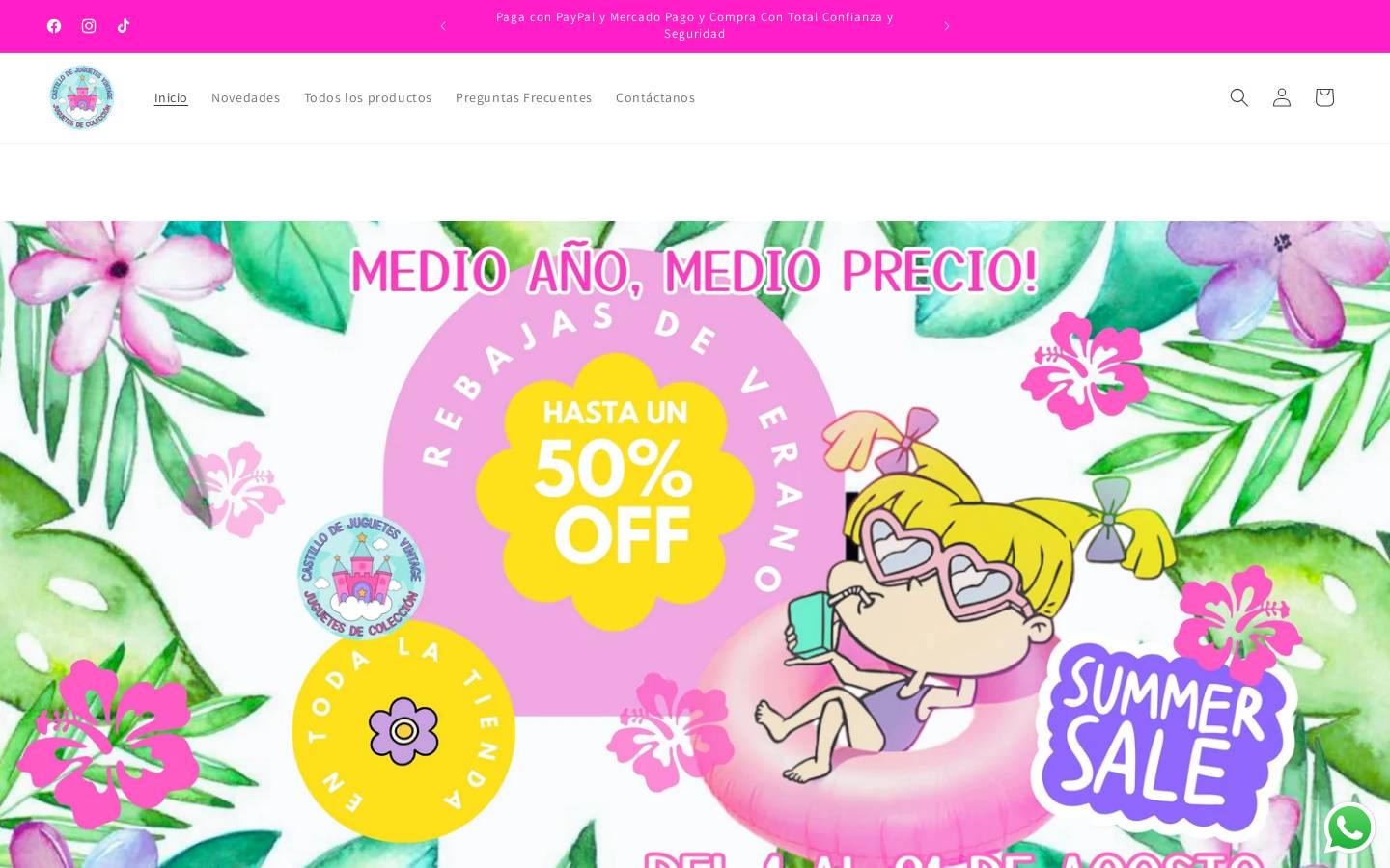 castillodejuguetesvintage.com homepage screenshot
