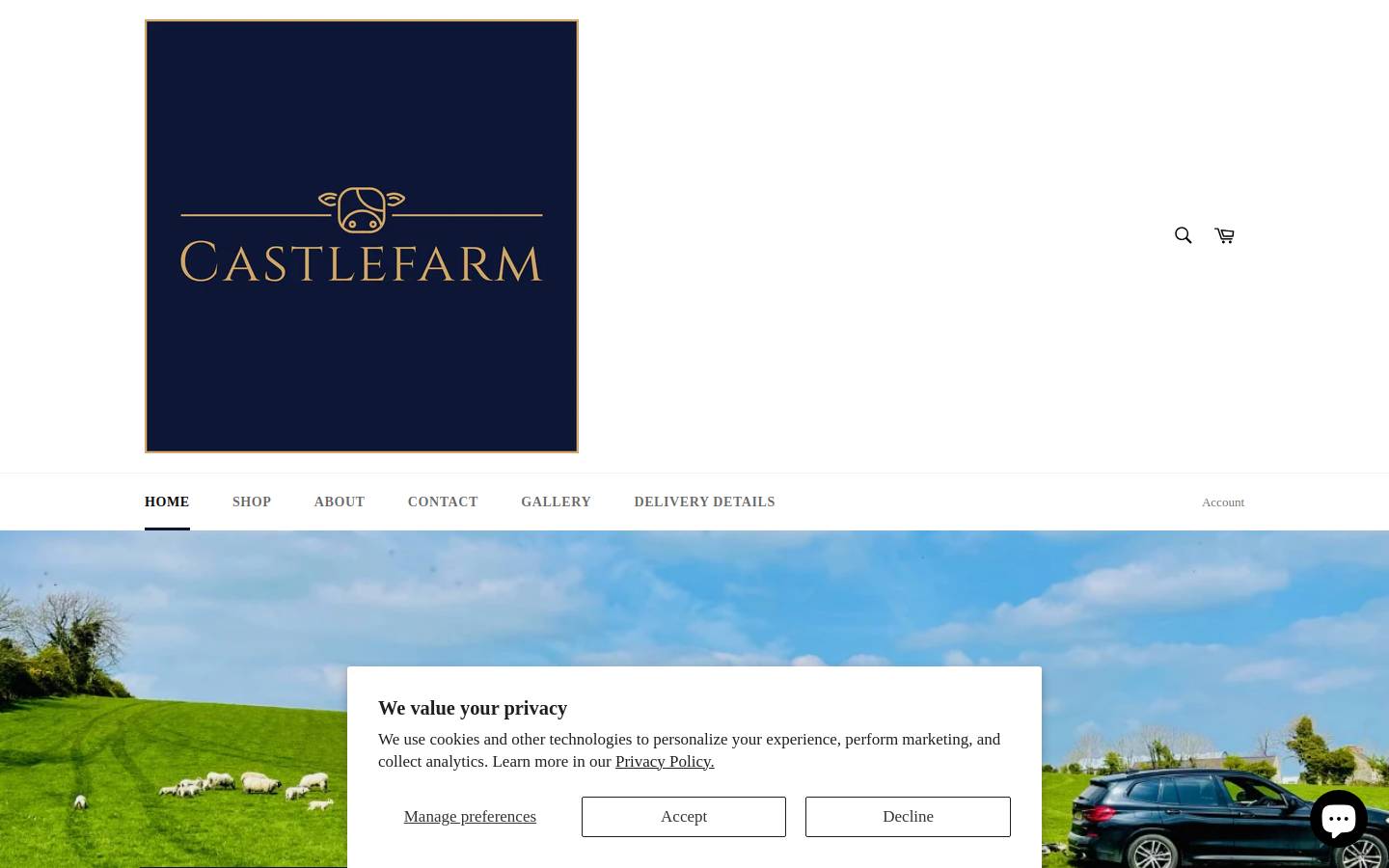 castlefarmni.com homepage screenshot