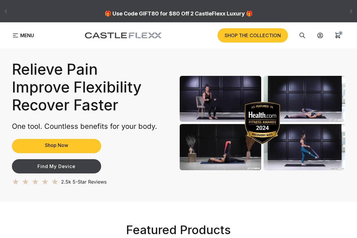 castleflexx.com homepage screenshot