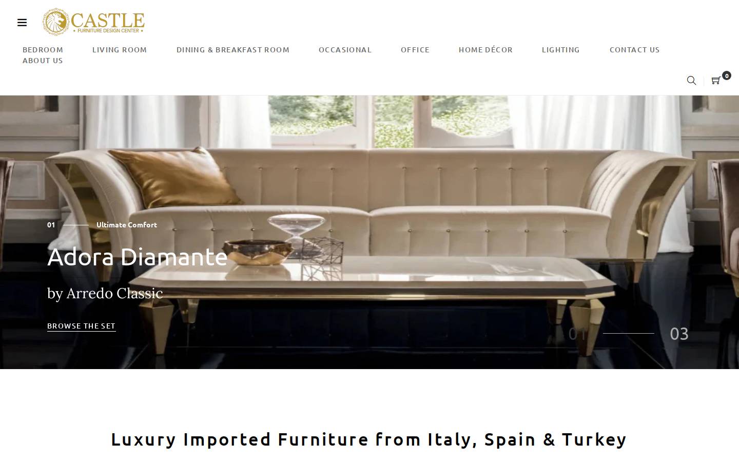 castlefurniture.com homepage screenshot