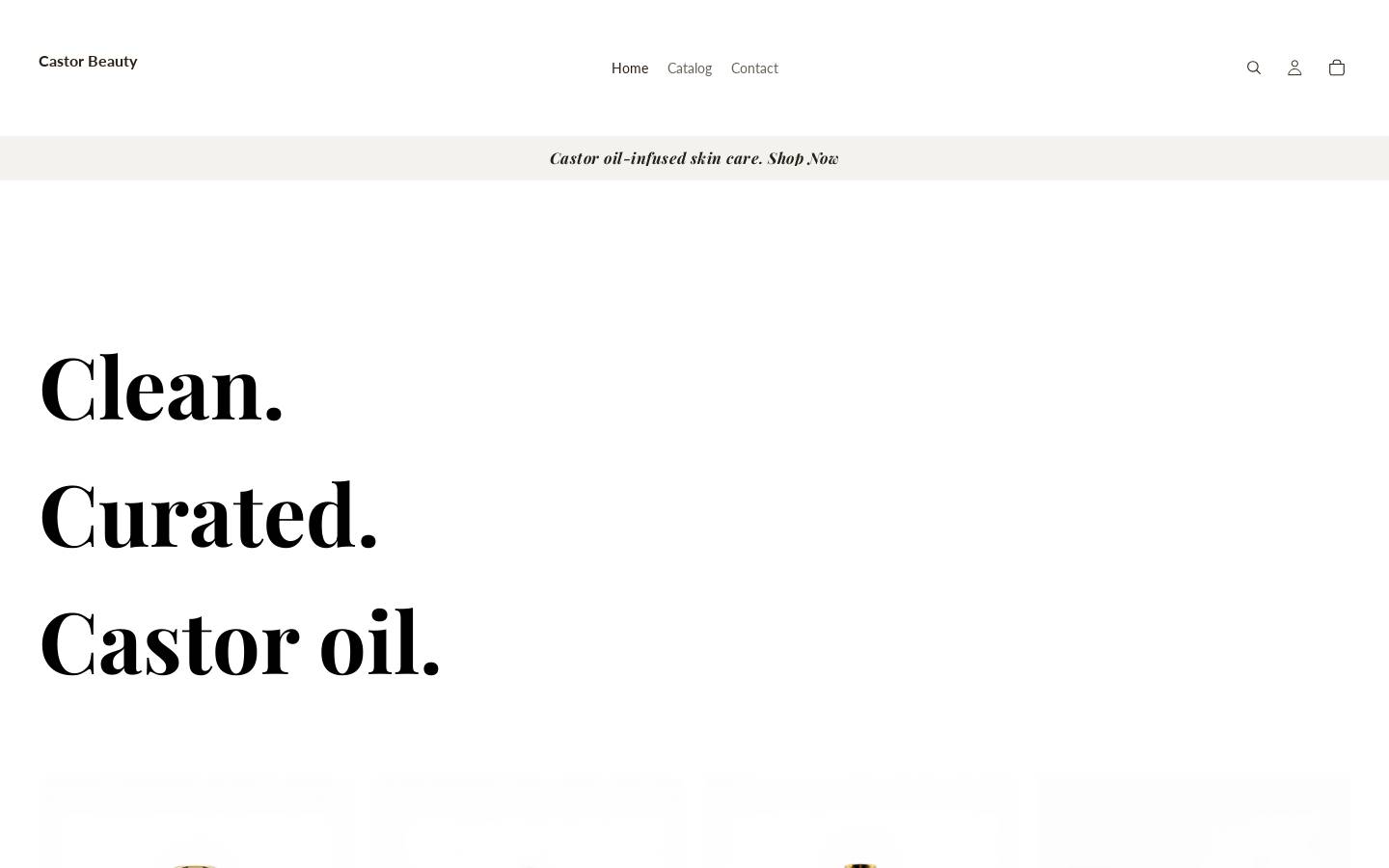 castorbeauty.ca homepage screenshot