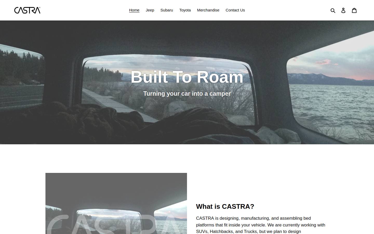 castra.com homepage screenshot