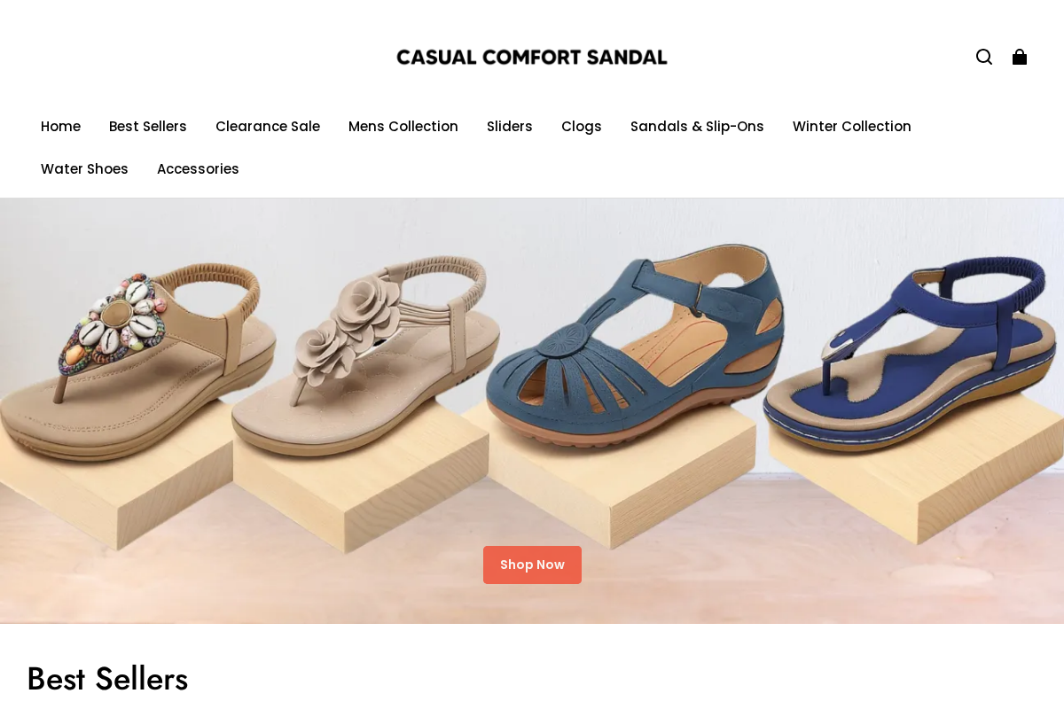 Casualcomfortsandal homepage screenshot