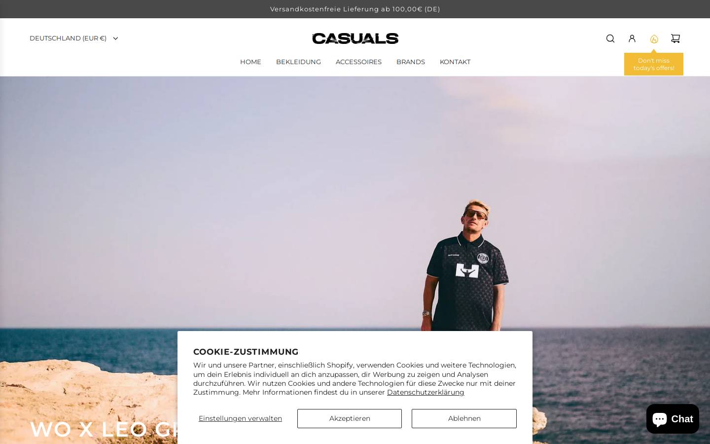 casuals.de homepage screenshot