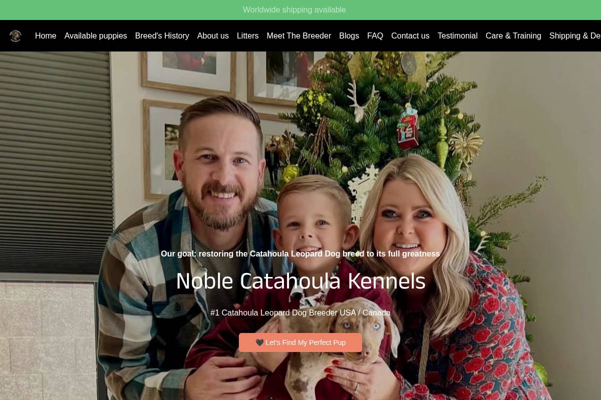 catahoulapuppiesforsale.com homepage screenshot