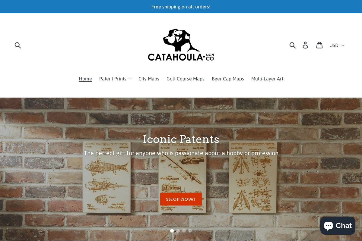 catahoulasign.co homepage screenshot