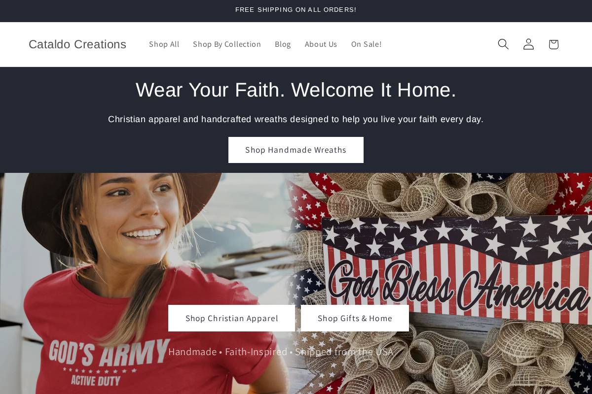 cataldocreations.com homepage screenshot