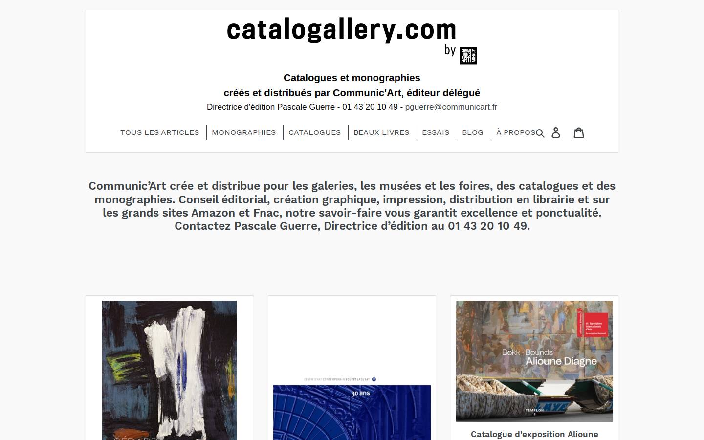 catalogallery.com homepage screenshot