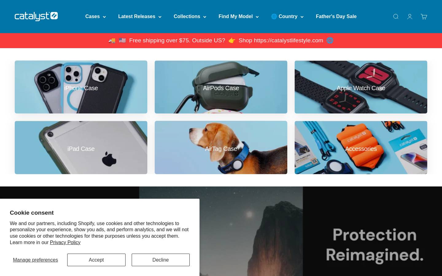Catalystcase homepage screenshot
