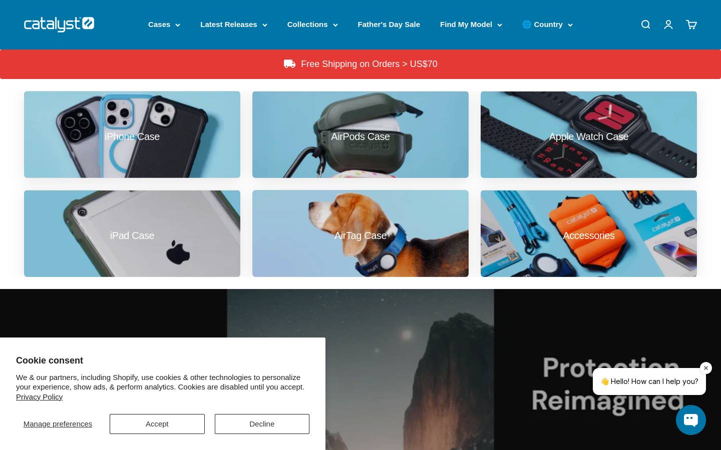 Catalyst homepage screenshot
