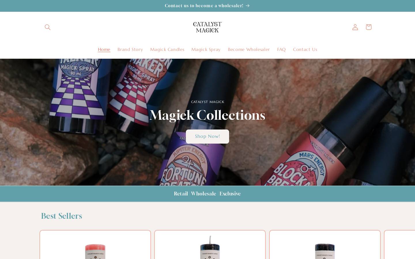 catalystmagick.com homepage screenshot