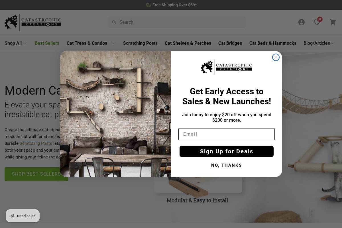 catastrophicreations.com homepage screenshot