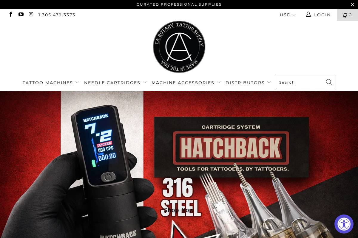 catattoosupply.com homepage screenshot