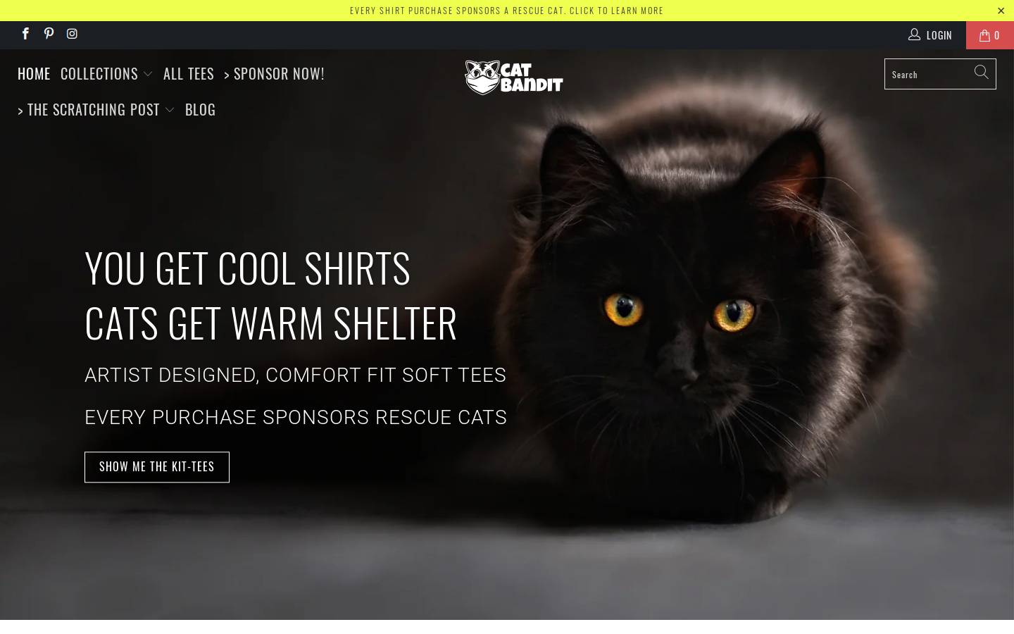 catbandit.com homepage screenshot
