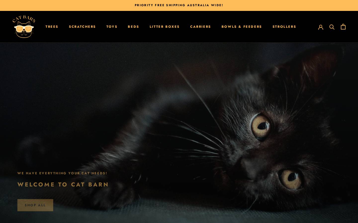catbarn.com.au homepage screenshot