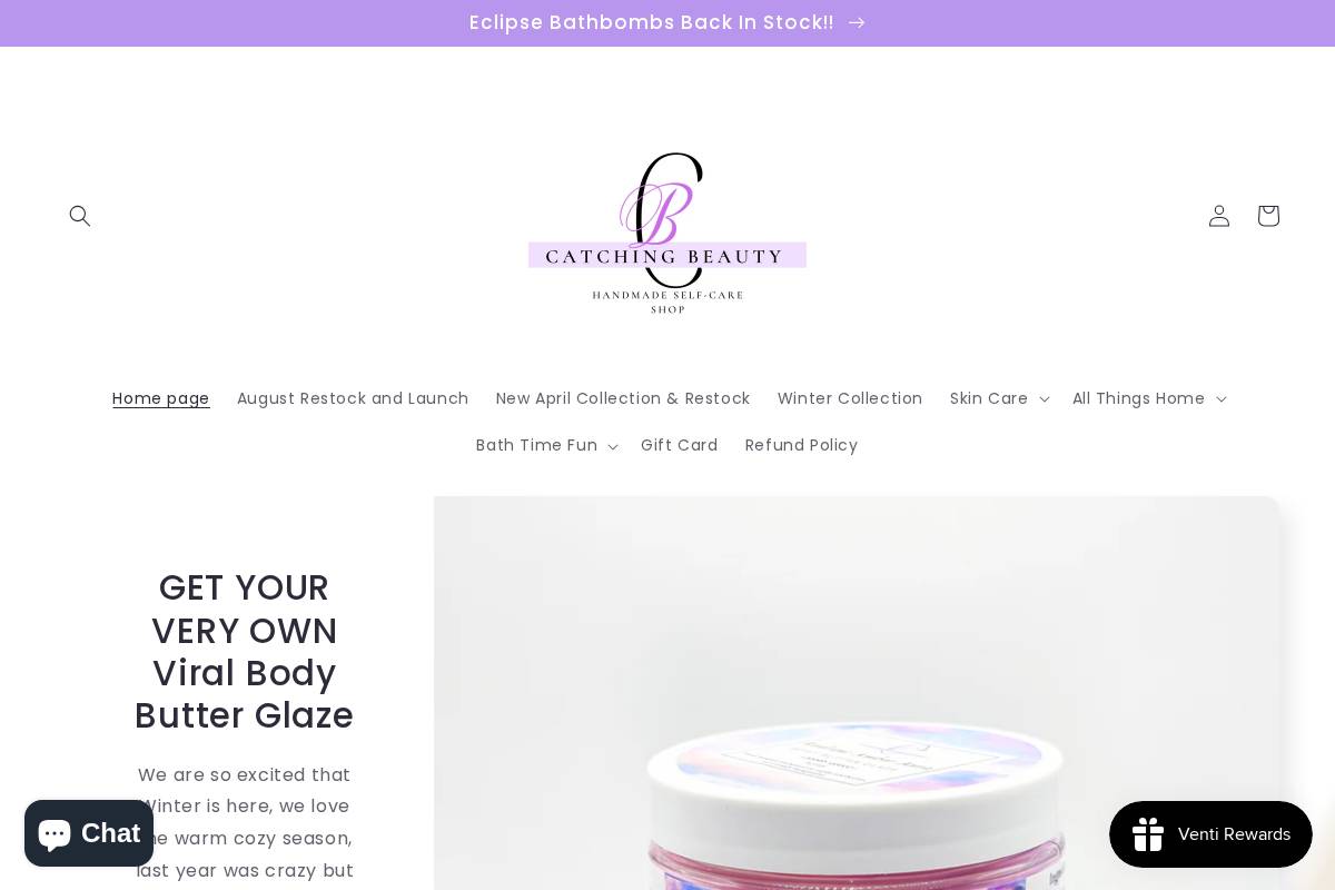 catchingbeauty.ca homepage screenshot