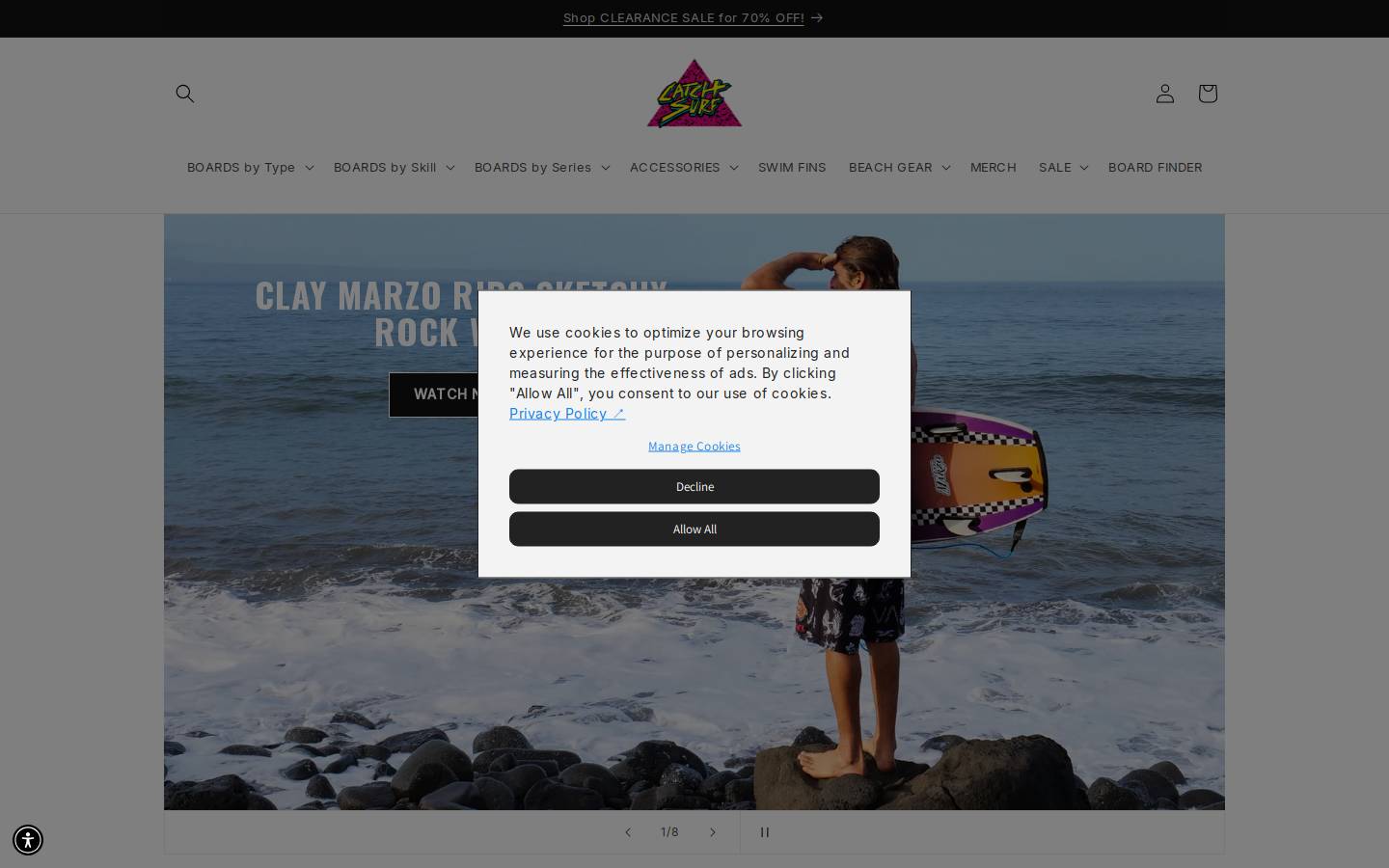 Catch Surf homepage screenshot