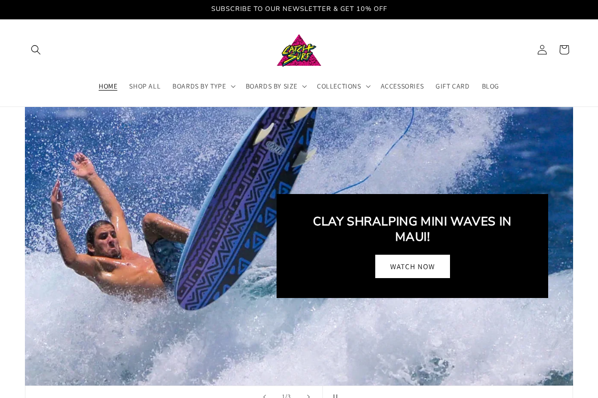 Catch Surf Australia homepage screenshot