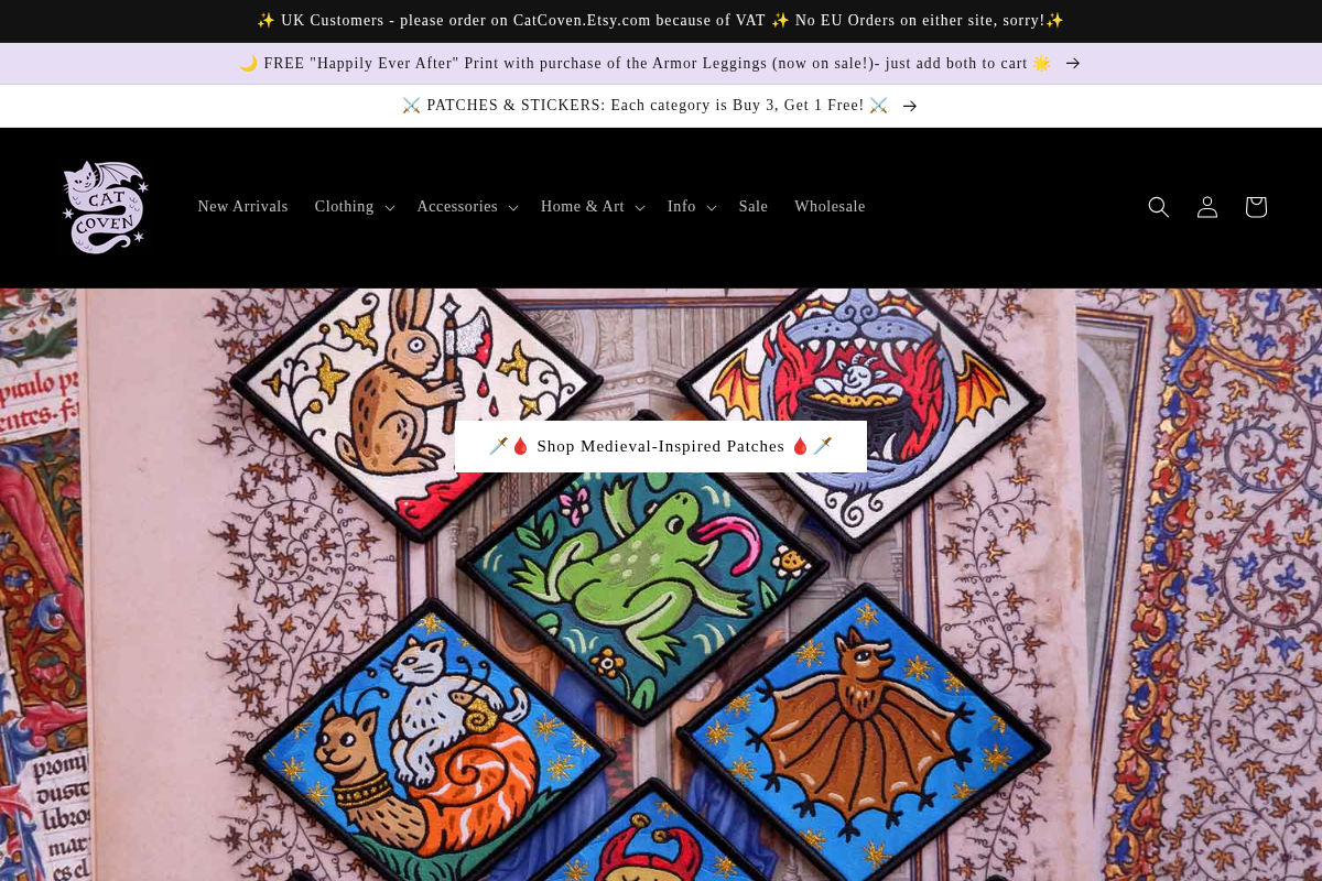 Cat Coven homepage screenshot