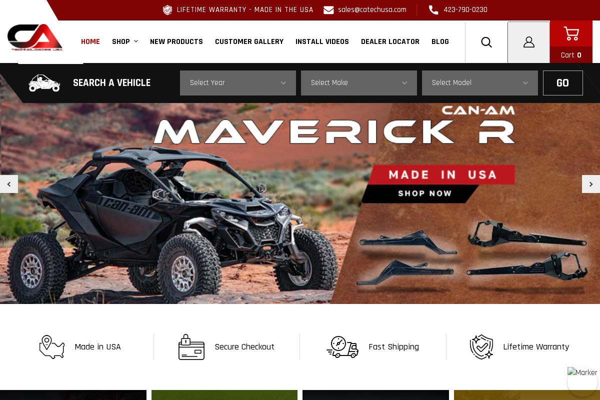 CA Tech USA homepage screenshot