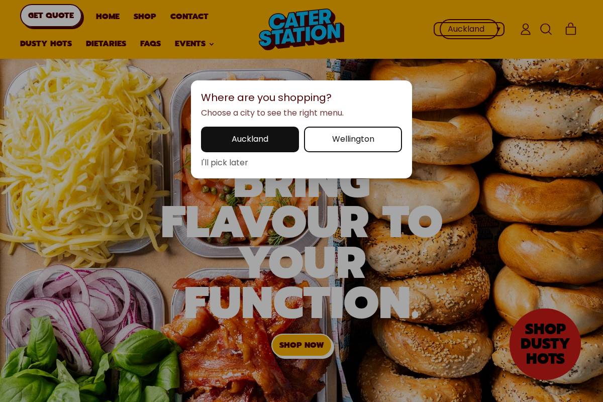 caterstation.co.nz homepage screenshot