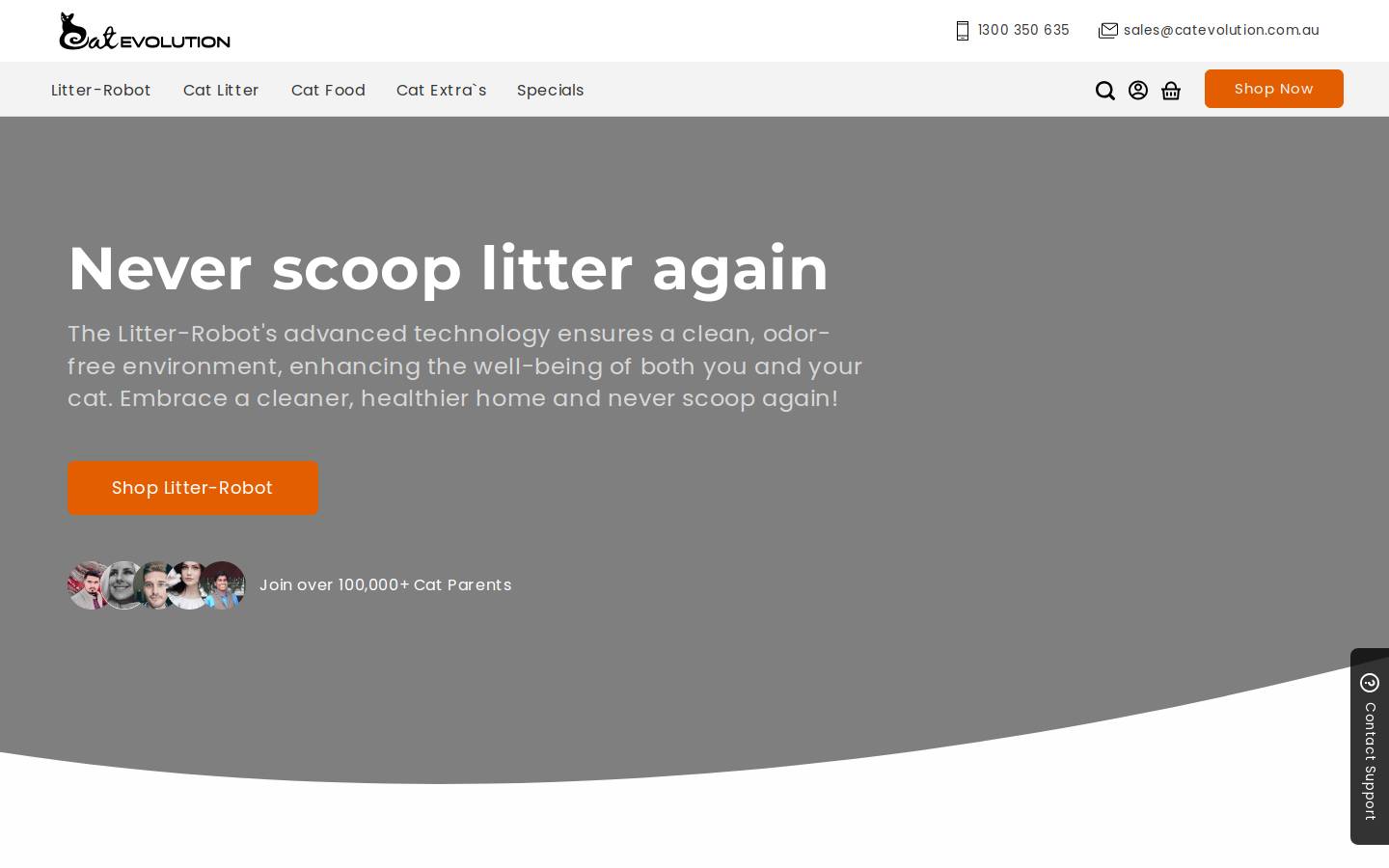 catevolution.com.au homepage screenshot